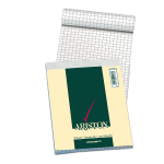 Blasetti ARISTON - Blocco punto metallico - rilegatura a nastro - A4 - 70 fogli / 140 pagine - extra bianco - quadretti - disponibile in colori assortiti - cartone